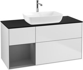 V&B Waschtischunterschrank Finion in Weiß lackiert, Breite: 120 cm, Tiefe: 50,1 cm, Höhe: 50,1 cm - Bild 1