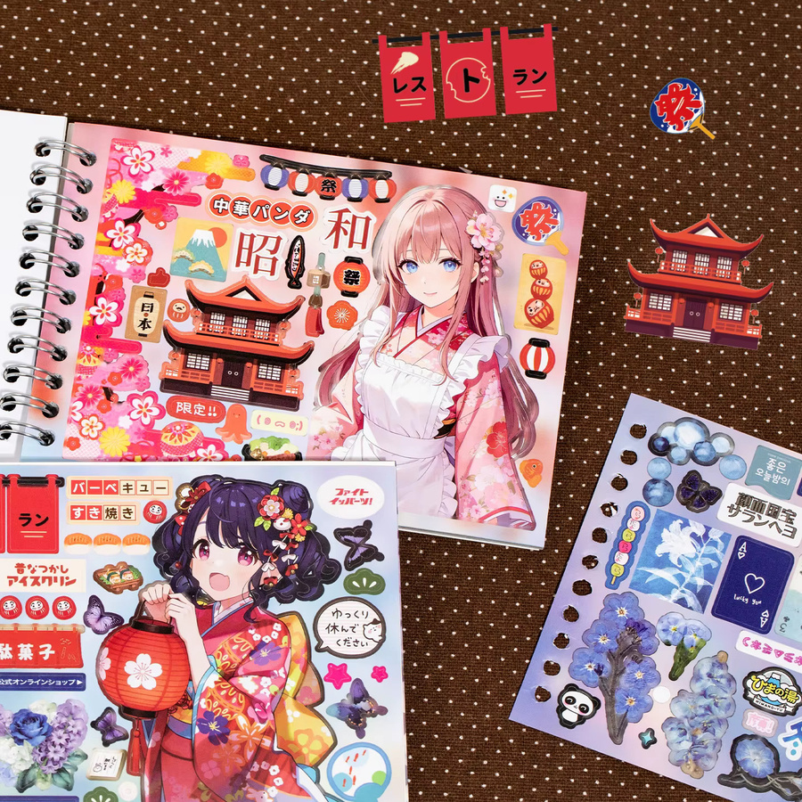 20 Blatt Kawaii Manga-Mädchen Ausgestanzte Aufkleber für dein DIY Tagebuch und Scrapbook in Multicolour - Bild 2