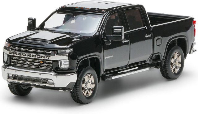 Welly Silverado HD 2020 Pickup-Auto Modell, 1:64, Metall, Schwarz - Bild 1