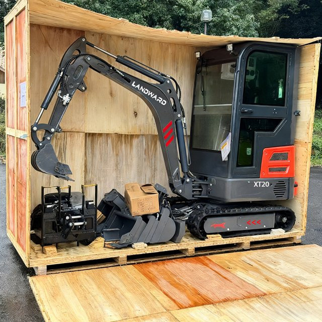 LANDWARD XT20 Minibagger mit Dieselmotor, 2 Tonnen, vollhydraulische Raupengräрмаchine, Grau - Bild 1