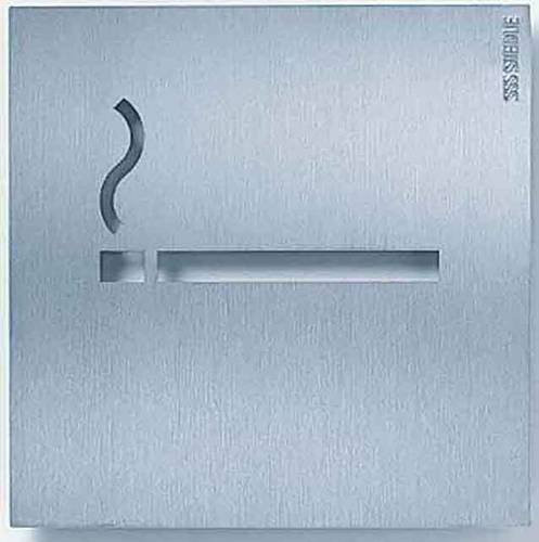Siedle Hinweisschild Raucher aus Edelstahl in Silber, B x H: 15,4 x 15,4 cm, Tiefe: 1,1 cm - Bild 1