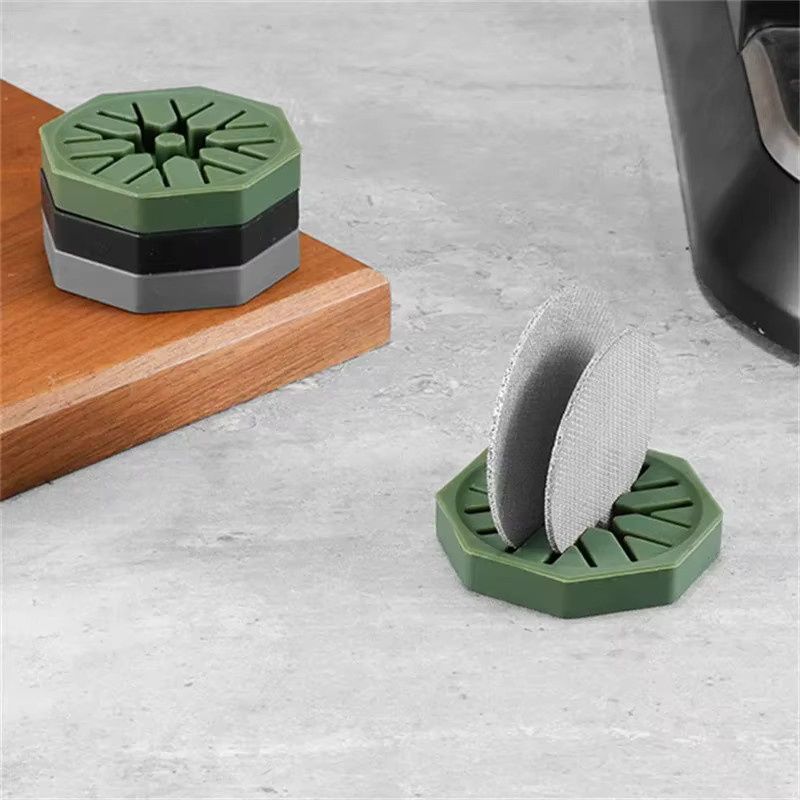 JUSTINLAU Silikon Espresso Siebträger Halterung für 51mm 53mm und 58mm Kaffeefilter in Grau oder Grün - Bild 2