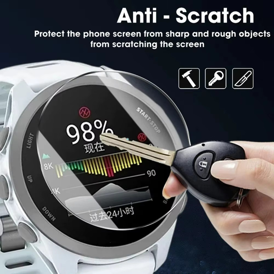 Premium Displayschutzfolie aus gehärtetem Glas für Garmin Forerunner 170, 170 Music und 70, transparent, inklusive Auto-Alignment-Installationskit - Bild 3