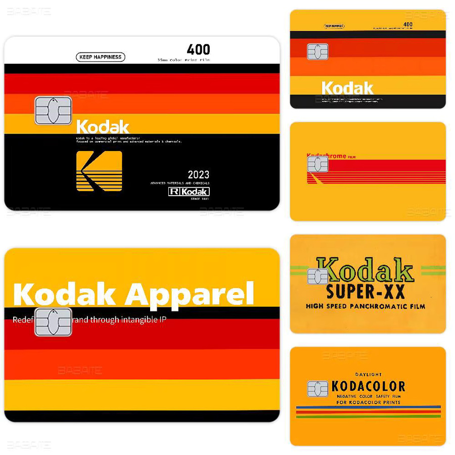 Kodak Kamera Motiv Kreditkarten Aufkleber Multicolor wasserfest und kratzfest für VISA-Bankkarten und Transportkarten - Bild 4