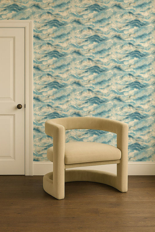 Clarke & Clarke Wallpaper Earthscape Denim Blau Abstrakt Modern Vlies Tapete - Bild 2