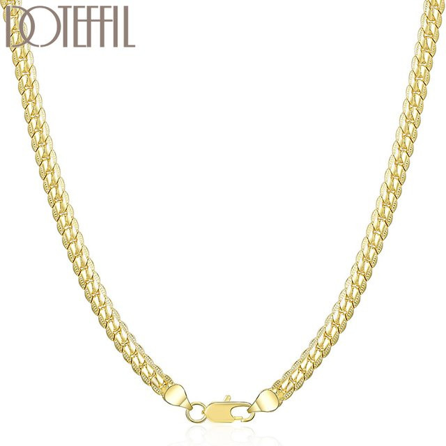 DOTEFFIL Halskette, 18 Karat Gold Farbe, 40-60 cm, Unisex - Bild 1