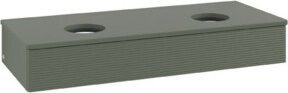 V&B Waschtischunterschrank Antao mit Frontstruktur in Grau, B/T/H: 120 x 50 x 19 cm - Bild 1