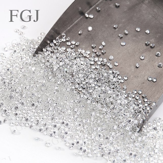 Moissanit-Perlen, Weiß, Brillantschliff, 1,5 mm-2,2 mm, Unisex - Bild 1