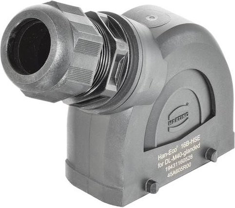 HARTING Tüllengehäuse Schwarz 19 43 116 0528 - Bild 1