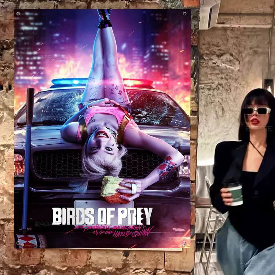 Potdemiel Harley Q-Quinn Banner im INS Style als Outdoor Party Dekoration Flagge - Bild 4