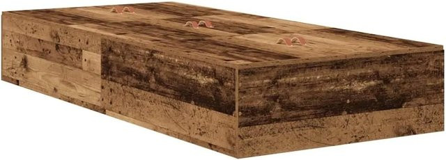 vidaXL Stauraumbett aus Kiefernholz und Holzwerkstoffen in Braun, B/T/H: 90 x 190 cm - Bild 1