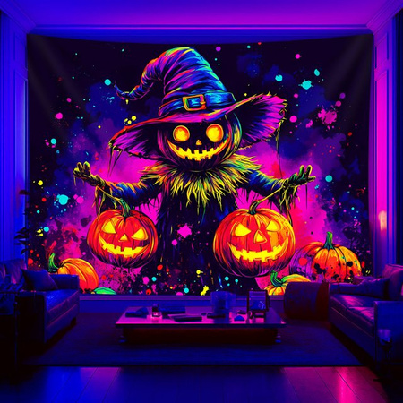 VIKAMA Halloween Vogelscheuche Wandteppich für deine Party Dekoration, Mehrfarbig, B/H: 60 x 40 cm