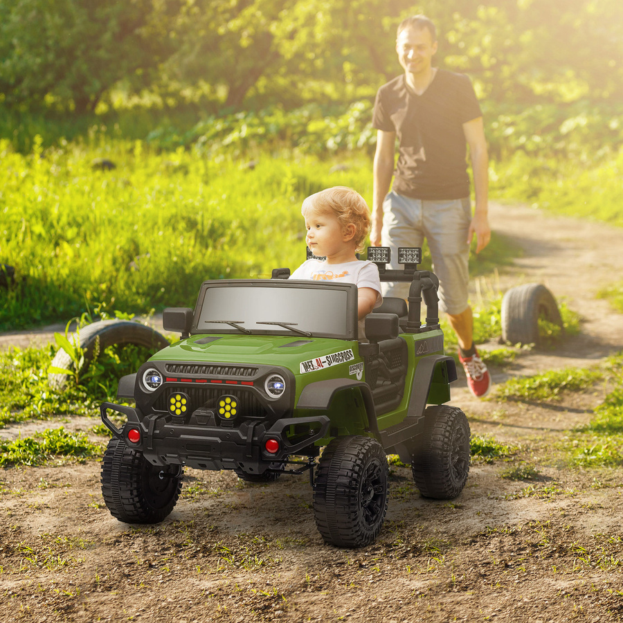 AIYAPLAY Kinder Elektroauto UTV, Buggy, Grün, mit Fernbedienung - Bild 2