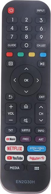 Hisense EN2G30H TV-Fernbedienung kompatibel mit Smart TV Google Player YouTube und Netflix in Schwarz - Bild 1