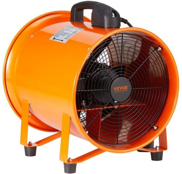 Vevor Industrieller Werkstatt-Absaugventilator in Orange, 900 W Starker Zylinderlüfter mit 10 m Schlauch und 5175 CFM Luftstrom - Bild 1