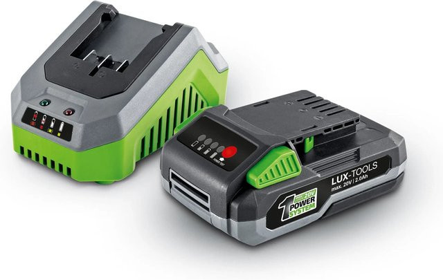 LUX-TOOLS PowerSystem Starter-Set mit 20 V 2 Ah Li-Ion Akku und Schnellladegerät - Bild 1