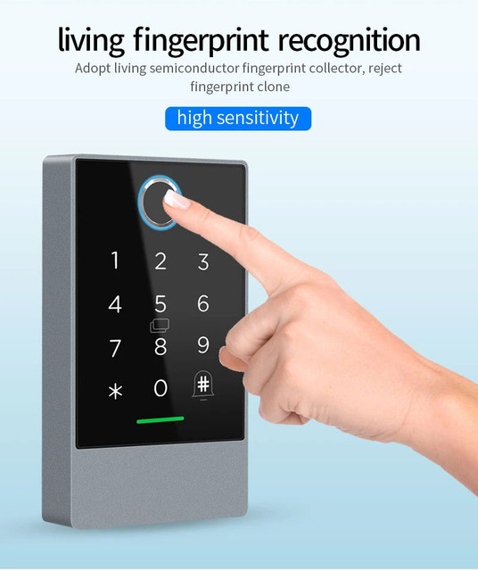 TTLOCK K3W/K3F Fingerabdruck-Türsystemöffner mit NFC, Bluetooth, Tastatur und RFID-Karte für Gegensprechanlagen und elektrische Tore, 13,56 MHz - Bild 1