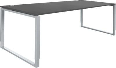 Schäfer Shop Genius Schreibtisch Modena Flex höheneinstellbar in Graphit mit Bügelfuß, Breite: 200 cm - Bild 1