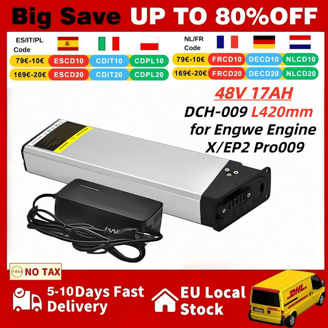 Engwe DCH-009 Lithium-Ionen-Ersatzakku 48V 17Ah für das Engwe EP-2 Pro Engine Pro 2022 klappbare Elektrofahrräder - Bild 1