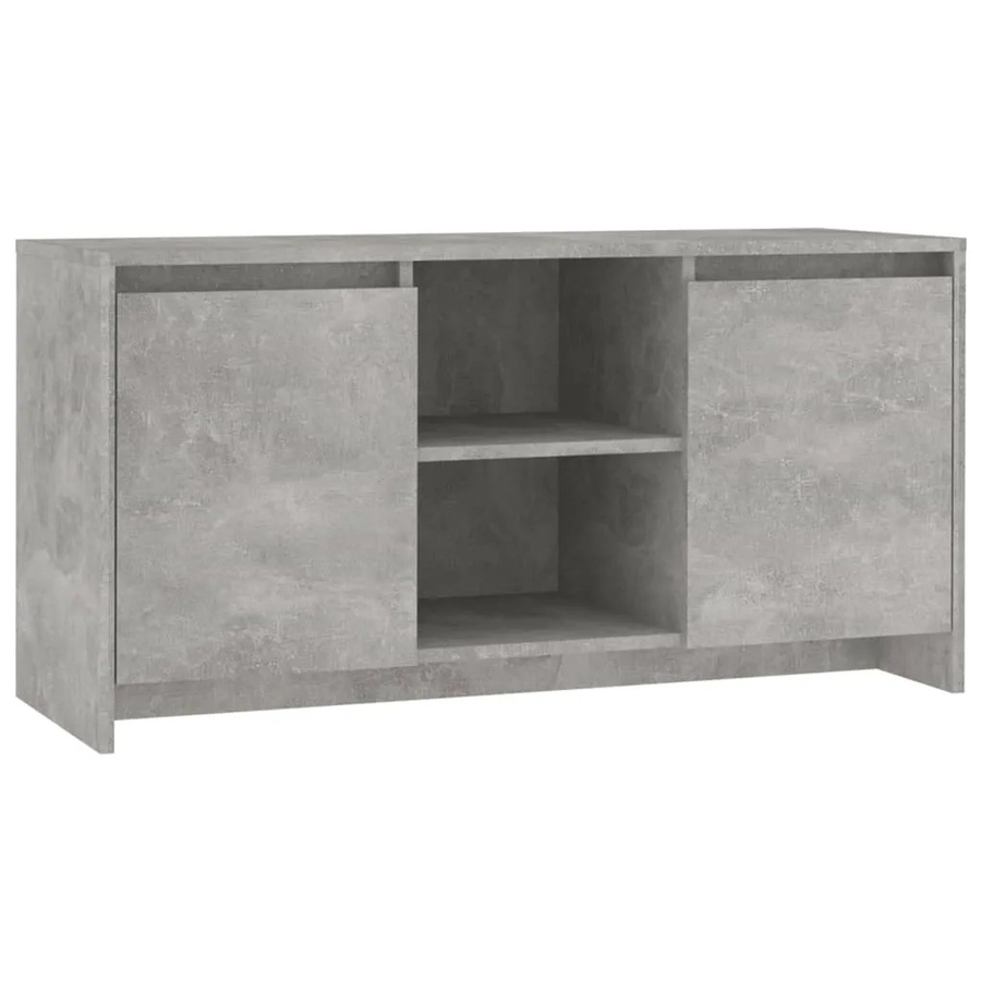 vidaXL TV-Schrank in Betongrau, minimalistisches Wandregal aus Holzwerkstoff, B/T/H: 102 x 37,5 x 52,5 cm - Bild 2