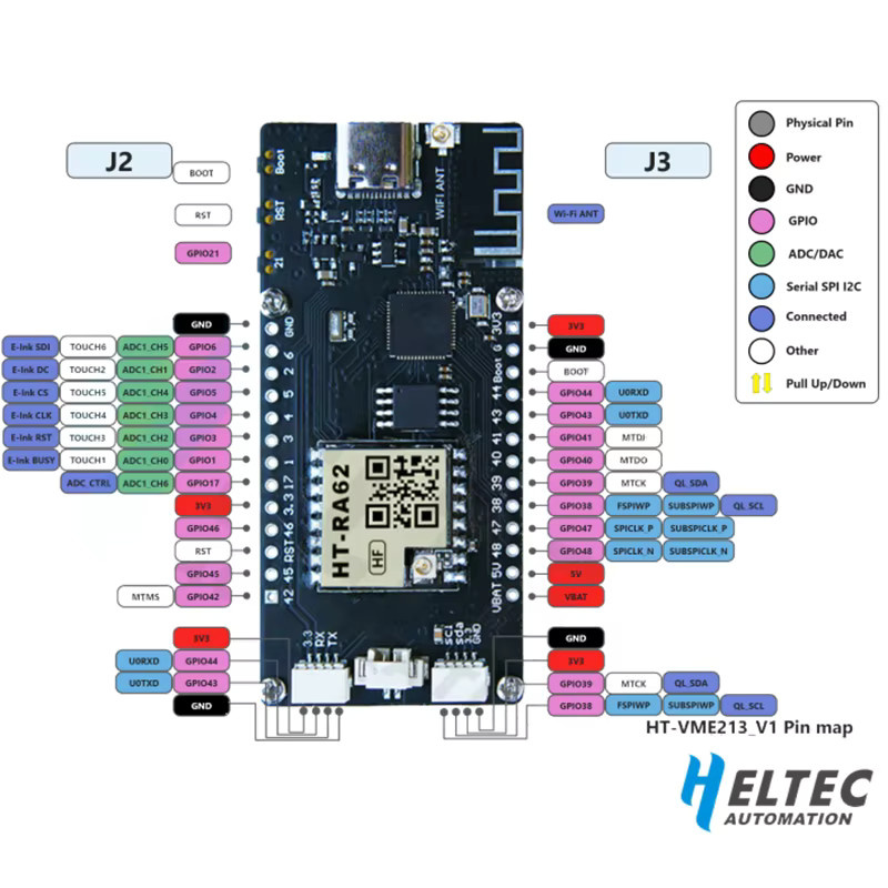 Heltec Automation Vision Master E213 E-Ink-Entwicklungskit mit Meshtastic, Arduino, ESP32, SX1262 LoRa Node V3, Bluetooth und WiFi, LoRaWAN kompatibel - Bild 2