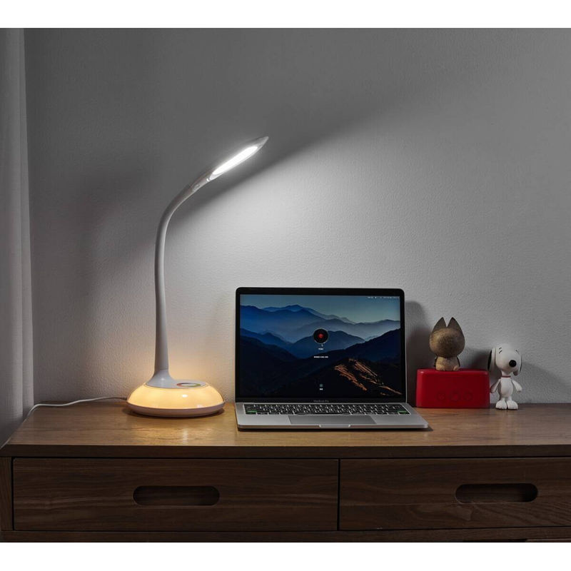 POCOline Tischleuchte Knut LED in Weiß aus Kunststoff mit USB-Anschluss und RGB-Effekt, Höhe: 36,5 cm - Bild 2