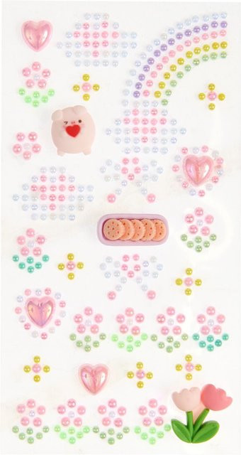 Rico Design Paper Poetry 3D-Sticker Perlen in Rosa - Bild 1