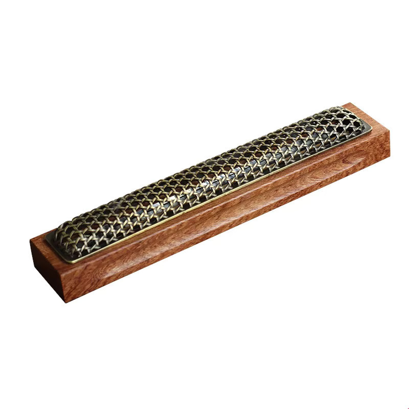 Klassischer Räucherstäbchenhalter aus Rosenholz in Braun für Sandelholz und Raumduft - Bild 4
