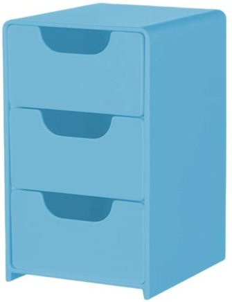 SnazzyHub Modulare Desktop-Aufbewahrungsbox mit 3 Schubladen in Blau - Bild 1