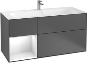 V&B Waschtischunterschrank Finion Wandbeleuchtung in Blau lackiert B: 119,6 cm, T: 49,8 cm - Bild 1