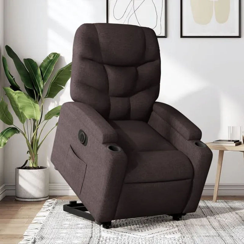 Vidaxl Elektrischer Massagesessel mit Aufstehhilfe in Braun - Bild 1