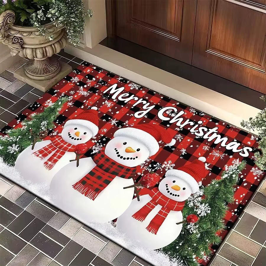 VIKAMA Weihnachts-Teppich mit Cartoon-Print, rutschfeste Matte für Flur und Badezimmer, Multicolor, B/T/H: 40 x 40 x 40 cm - Bild 1
