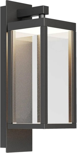 Lucande LED Wandleuchte Ferdinand Außenlaterne aus Aluminium und Glas in Schwarz, Grau oder Transparent, IP54 spritzwassergeschützt, modern - Bild 1