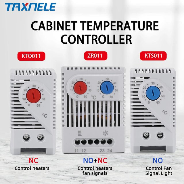 APNEU Mechanischer Bimetall-Thermostat Mini-Kompakt-Temperaturregler für DIN-Schienen, Weiß, KTO011 KTS011 ZRO011 - Bild 1