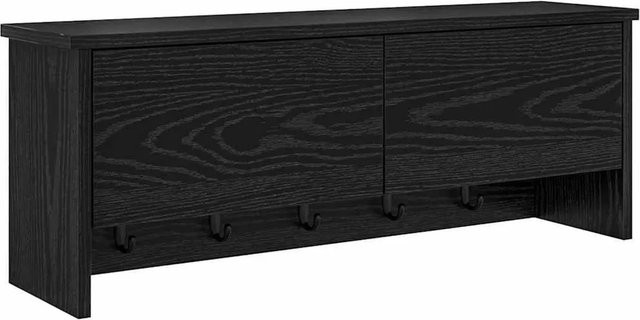 vidaXL Wandmontierter Nachttisch in Schwarz und Eichen-Optik, B/T/H: 80 x 20 x 30 cm - Bild 1