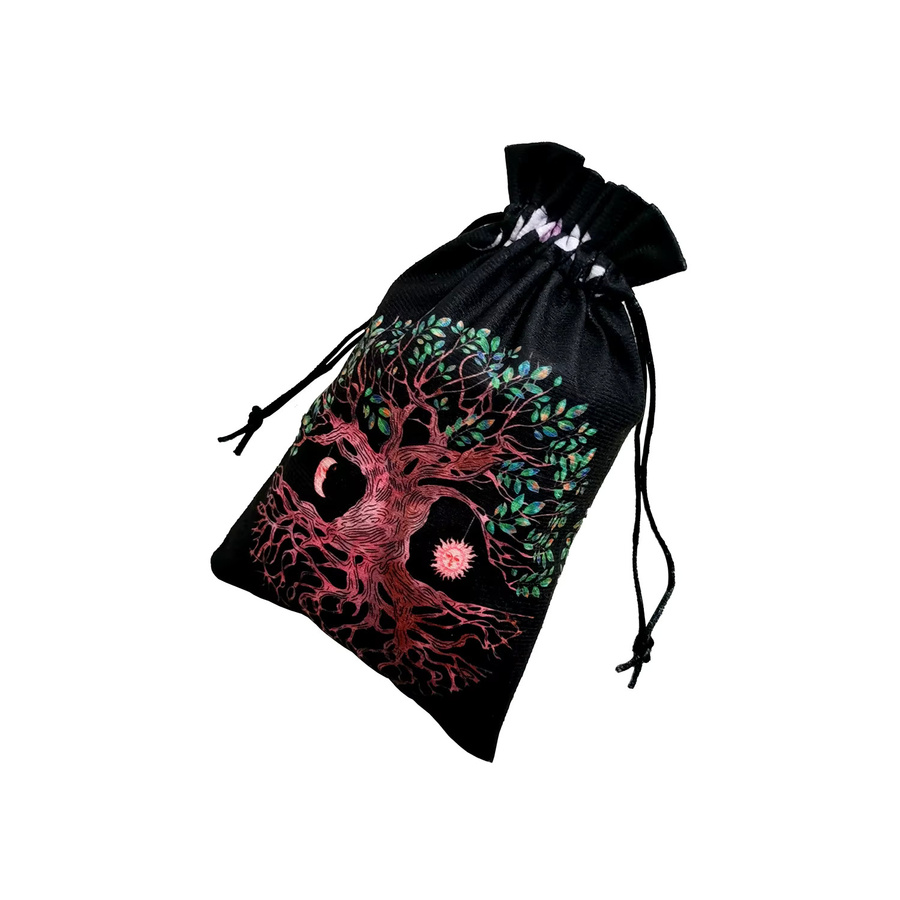 Tarot Karten Tischdecke aus Samt mit passender Tasche, quadratische Spielmatte für Brettspiele und Altar, Multicolour, B/B: 73,66 x 73,66 cm - Bild 5