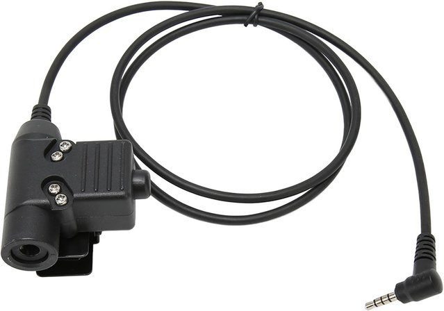 Retevis PPT Push-to-Talk-Adapter mit 3,5 mm 1-Pin Anschluss und Rückenclip in Schwarz für Retevis RT40 RB15 RB615 Funkgeräte - Bild 1