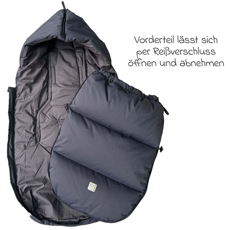 Kaiser Daunen-Fußsack Downy XL für Kinderwagen und Buggy in Anthrazit - Bild 4