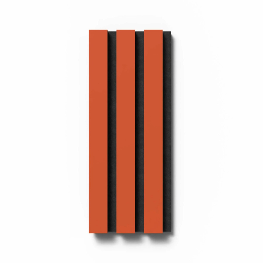Denpanels Akustikpaneel Muster Orange Blast in Streifenoptik mit Linoleum und Filz, Farbe: Orange und Schwarz, B: 29,5 cm, H: 15 cm - Bild 2