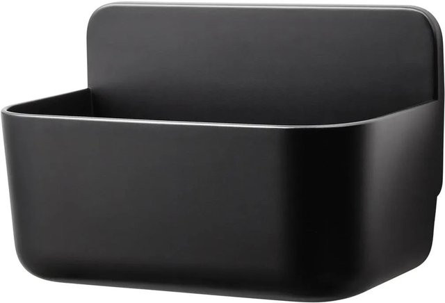 Tesa Lavaa Duschkorb Small Schwarz Klebend aus Kunststoff Breite: 20,0 cm, Höhe: 11,0 cm - Bild 1
