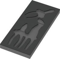 Wera Schaumstoffeinlage aus Kunststoff in Schwarz und Grau - Bild 1