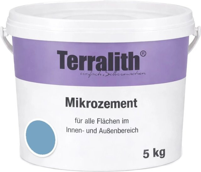 Terralith Mikrozement Fix & Fertig LFW0402 Blau 5kg für 3,5qm mit 0,2mm Körnung - Bild 1