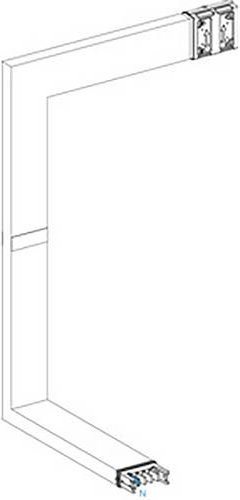 Schneider Electric KSA250DMCK43F KSA Mehrfachrichtungsänderung Brandschott Kleinverteilerzubehör, 250A, abwärts links, Weiß - Bild 1
