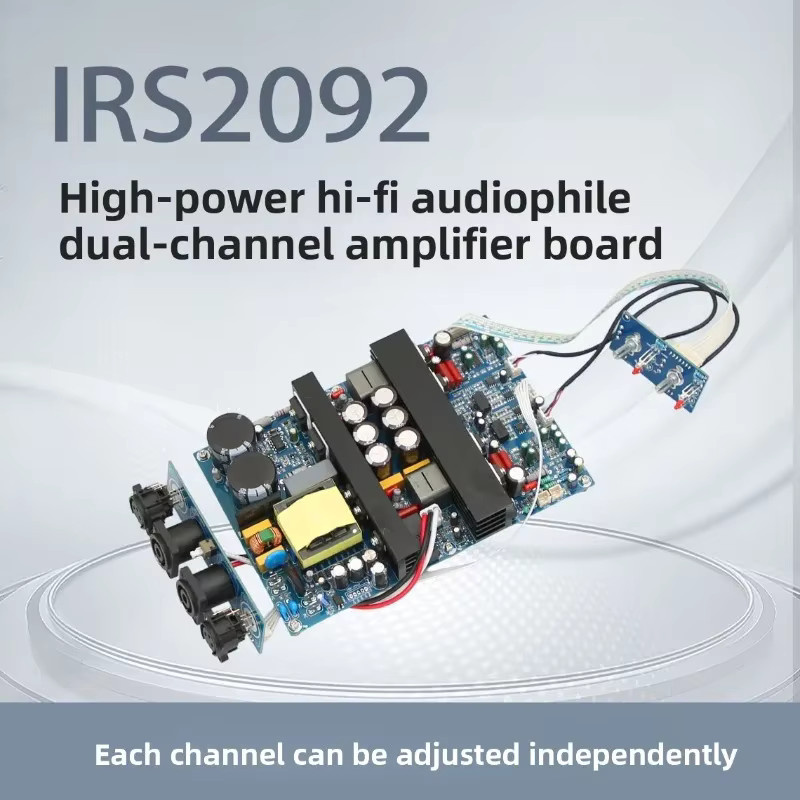 YJCO IRS2092 D-Klasse Digital-Verstärkerplatine 500W+500W 2-Kanal HIFI-Verstärker mit XLR-Symmetrischem Ausgang und SpeakON-Anschluss - Bild 2