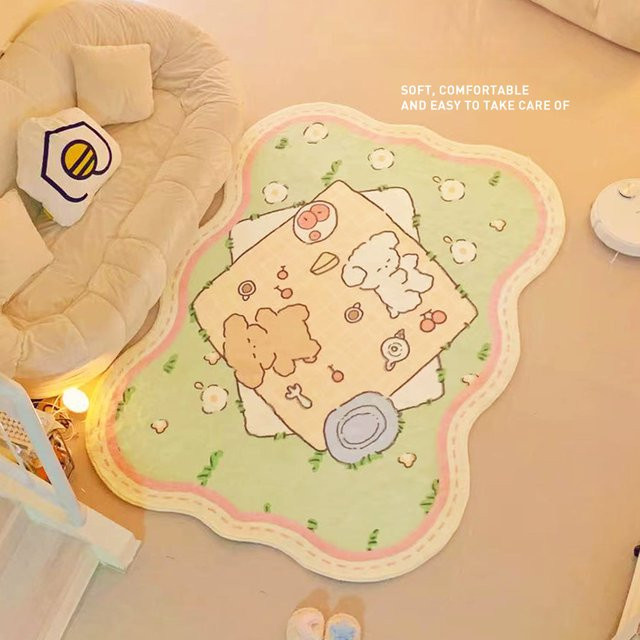 VIKAMA Cartoon Teppich für das Kinderzimmer und Mädchenzimmer in weichem Design - Bild 1