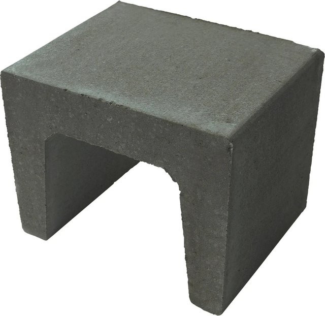 Diephaus U-Stein aus Beton in Anthrazit B/T/H: 40 x 40 x 40 cm - Bild 1