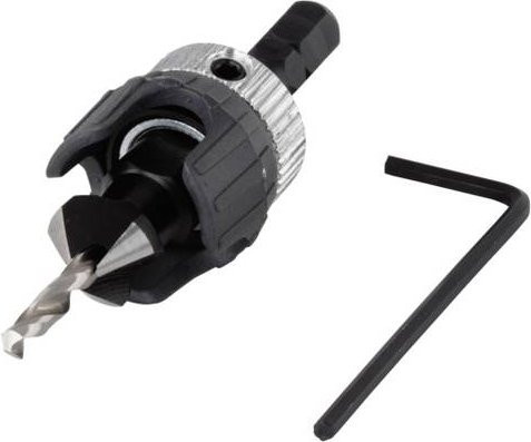 Wolfcraft Senkbohrer mit 1/4 Zoll Sechskant Aufnahme, Durchmesser: 12 mm, grau/silber - Bild 1