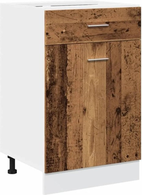 vidaXL Schubunterschrank Lyon in Altholz-Optik, Braun, B/T/H: 50 x 46 x 81,5 cm - Bild 1