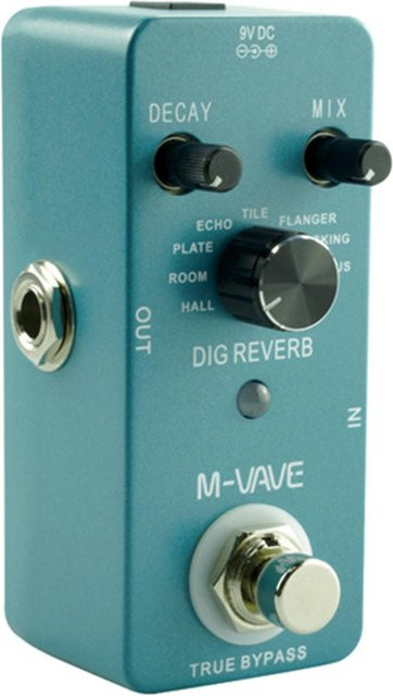 M-VAVE DIG REVERB Digitales Reverb-Gitarreneffektpedal mit 9 Reverb-Typen in Blau - Bild 1