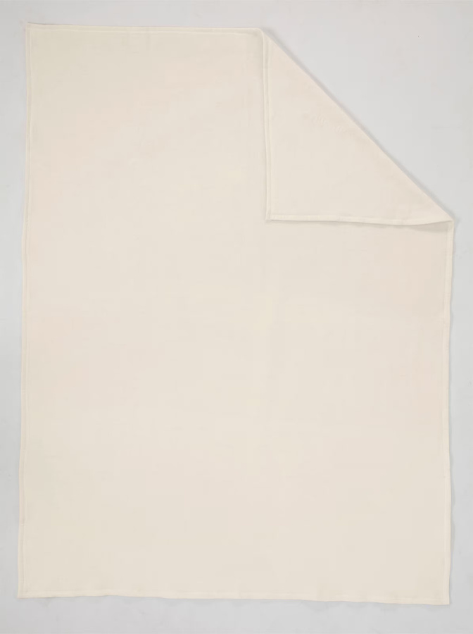 Wohndecke Biederlack in Beige aus Baumwolle und Polyacryl - Bild 1